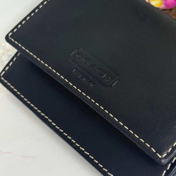 Coach Genuine Leather Essential Card Holder Case Wallet - Black - New - FS8889 - Picture 8 of 8